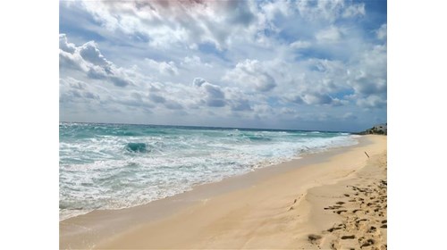 “Wondering” at Cozumel Beach during my Honeymoon