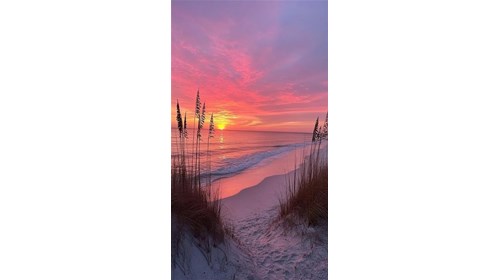 Buitiful sunset on the beach