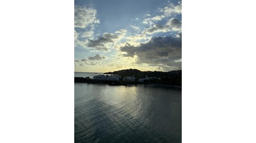 Sunrise as seen from the ship at Grand Turk.