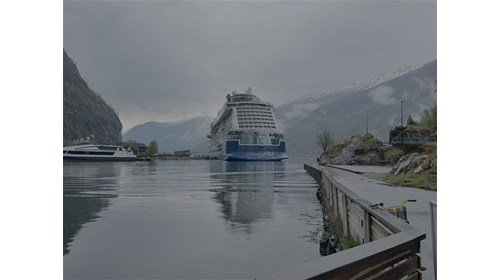 Celebrity Apex in the Norwegian fjords