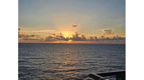 Beautiful view from a Caribbean cruise