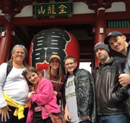 My kids and I exploring Japan