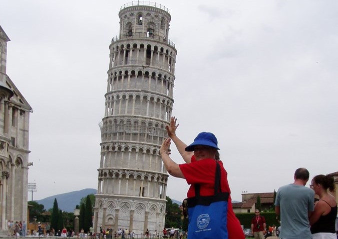 Mary Lynn fixes Leaning Tower problem