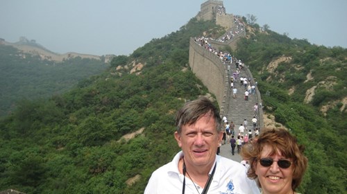 Daniel and Shirley Oppliger at the Great Wall 