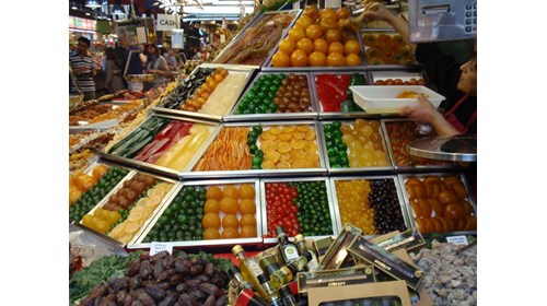 Fun fruits in the market at Las Ramblas