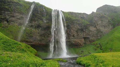 Seljalandsfoss waterfall - you can walk behind it!