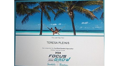 Sandals Training Certificate