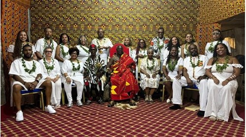 Meeting with community elders in Elmina, Ghana