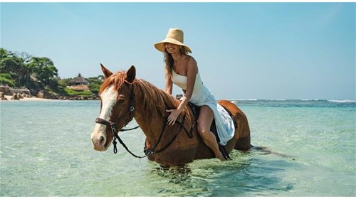 Horseriding in the ocean