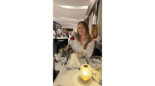 First dinner on our river cruise