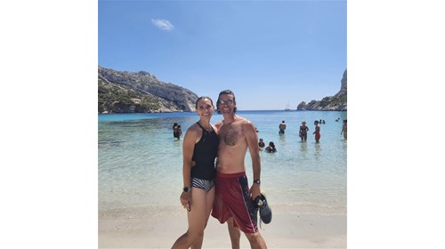 We biked to this secluded cove in Calanques