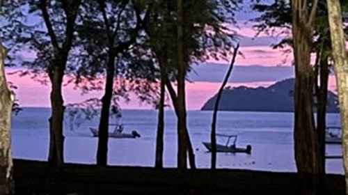 Sunset on the beach El Mongroove Resort Costa Rica
