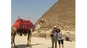 My mom and I at the Great Pyramid of Giza, Egypt