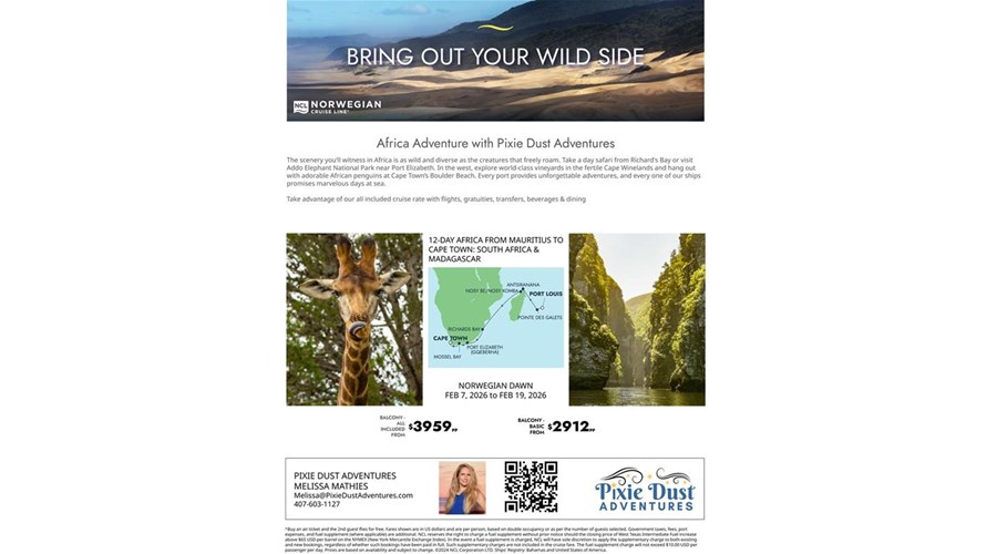 12 Night Africa Cruise ~ Exclusive Group & Price