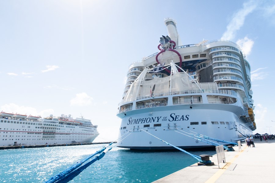 Symphony of the Seas docked in St Martin