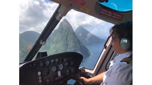 Flying above the Pitons in St Lucia!