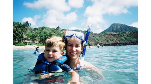 Snokeling in Hanauma Bay, Oahu, Hawaii