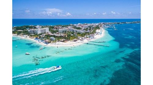 AERIAL VIEW OF ISLA MUJERES
