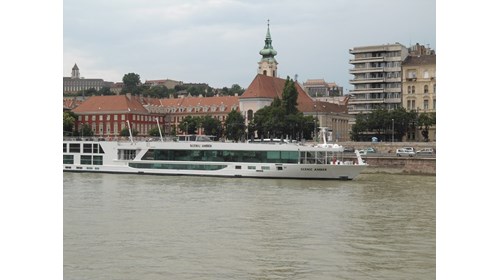 A river cruise ship on the Danube