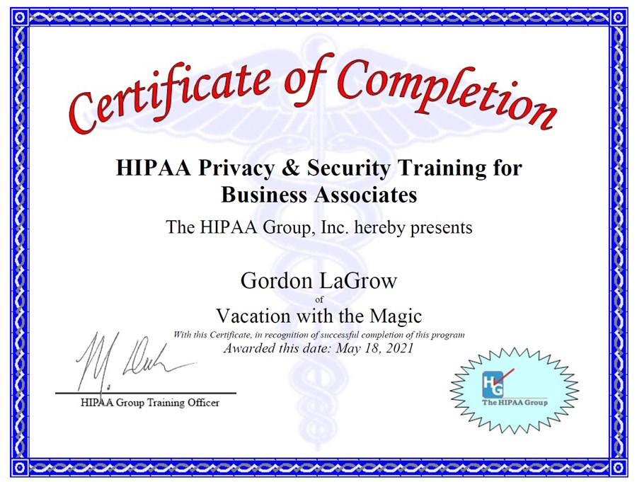 Business Associate - HIPAA Compliance Officer