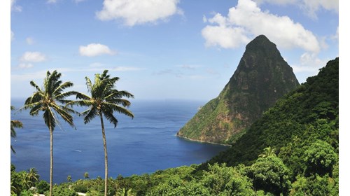 Pitons of St Lucia Caribbean