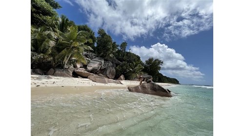 Yet another secluded beach on La Digue