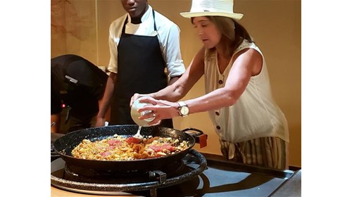 Cooking Paella at Dreams Onyx by AMR Collection