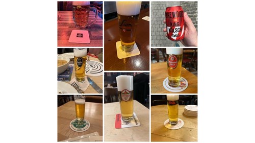Collage of beers in Cologne