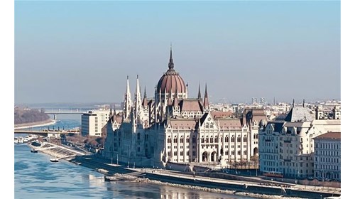 View of Budapest Parliament From Capital Hill