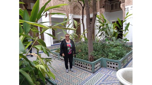 Here I am in the Bahia Palace,Marrakesh, Morocco