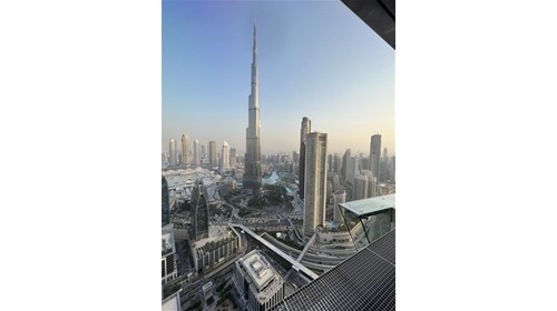 Looking at Burj Khalifa During the Edge Walk