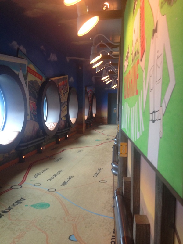 Sitting nooks in portholes in Route 66