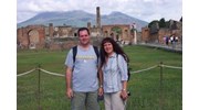 Our Visit to Pompeii with Vesuvius in the back!