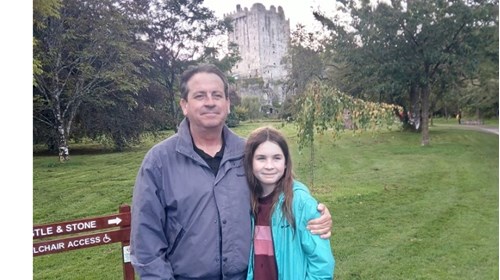 My daughter and I in Cork, Ireland