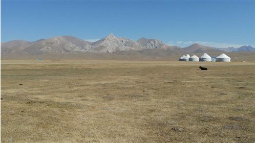 Yurts in Son Kul, Kyrgyzstan