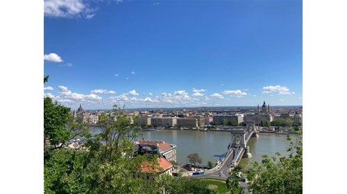 Danube river thru Budapest