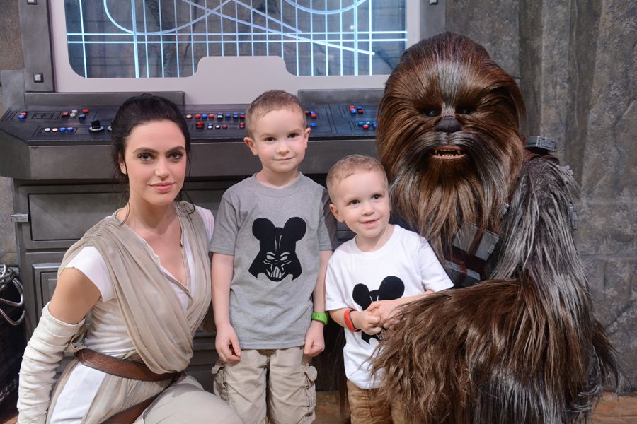 We got to meet Rey and Chewbacca. Feb 2018
