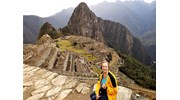 Ont top of the world at Machu Pichu in Peru