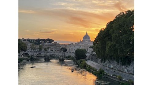 Sunset View of St. Peter's Basilica.
