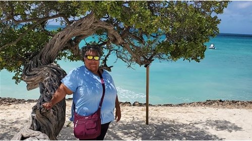 Me and a Fofoti Tree in Aruba