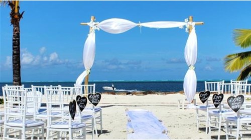 Beach wedding in the Caribbean