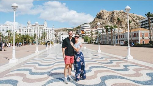 Jen and Josh in Alicante, Spain