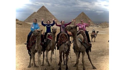 Camel riding at the pyramids