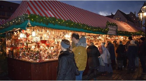 Browse the market stalls in Nuremberg