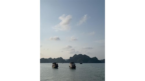 Ha Long Bay during blue hour