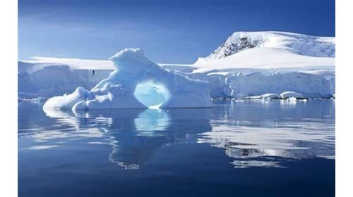 Ice glacier in Antarctica 