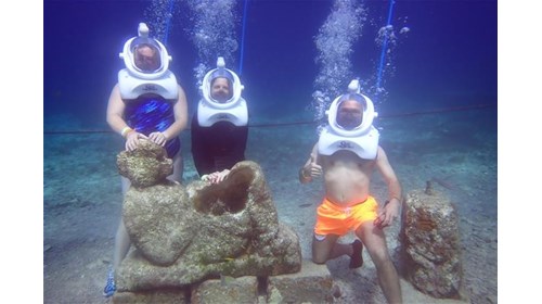 SeaTrek Helmet diving in Cozumel.