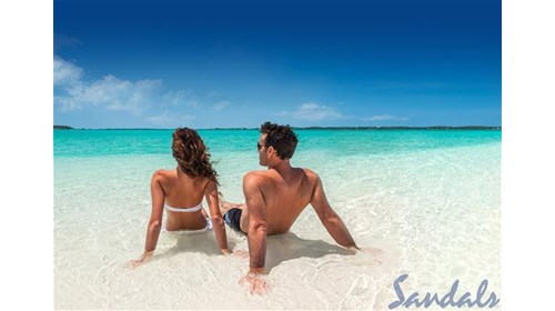 Couple enjoying themselves in the Exuma's