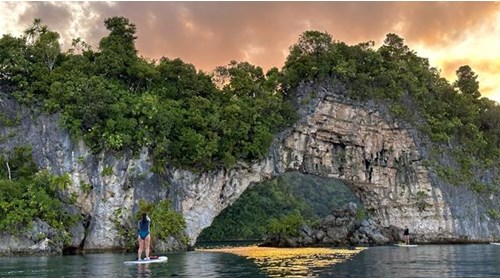 Paddleboarding through the Rock Islands