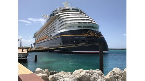 Disney Dream docked at Castaway Cay